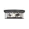 Z-Lite Clarion 3 Light Flush Mount, Matte Black & Inner Clear Water & Outer Clear 493F3-MB - alternate 5